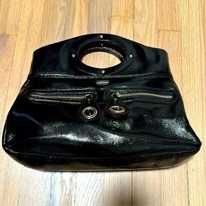 KATE SPADE Black patent top handle or crossbody bag